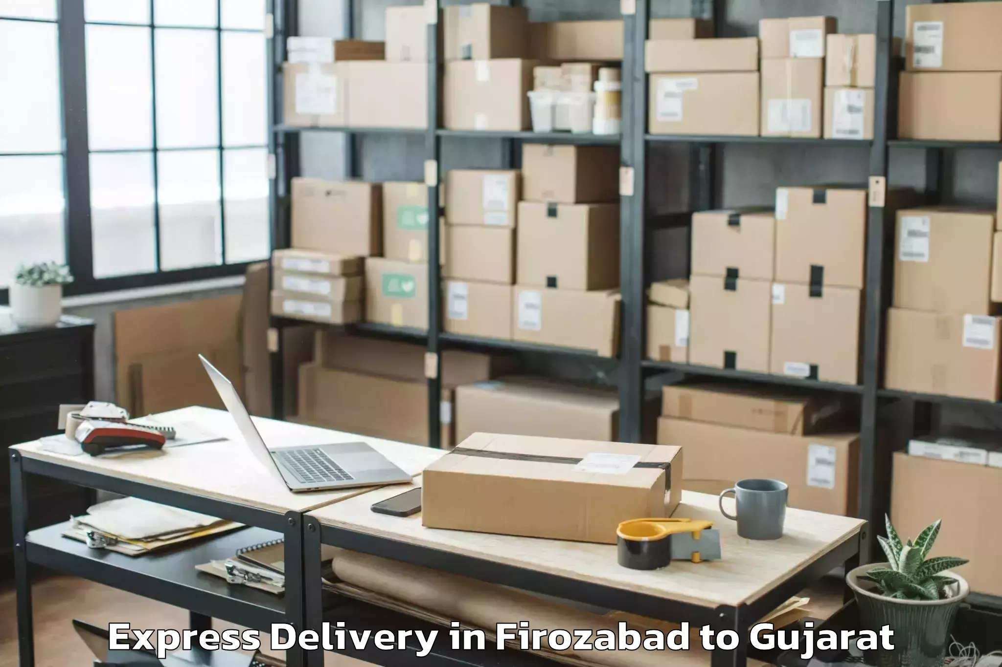 Quality Firozabad to Devgadh Baria Express Delivery